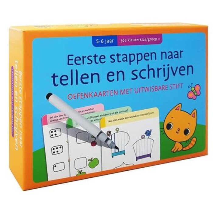 Deltas Oefenkaarten met uitwisbare stift - eerste stappen naar tellen en schrijven (5-6 jaar)