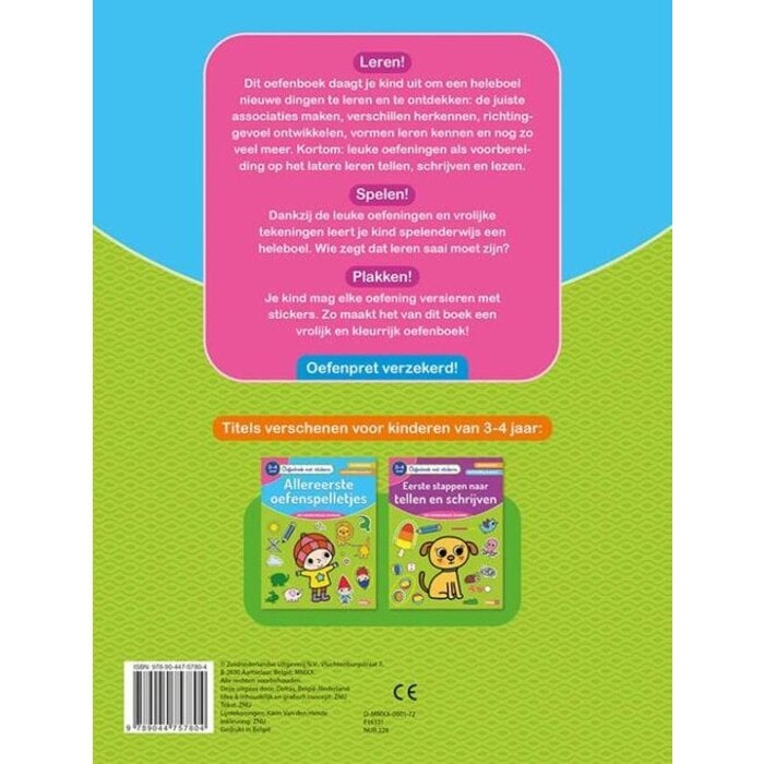 Deltas Oefenboek met stickers - allereerste oefenspelletjes (3-4 jaar)