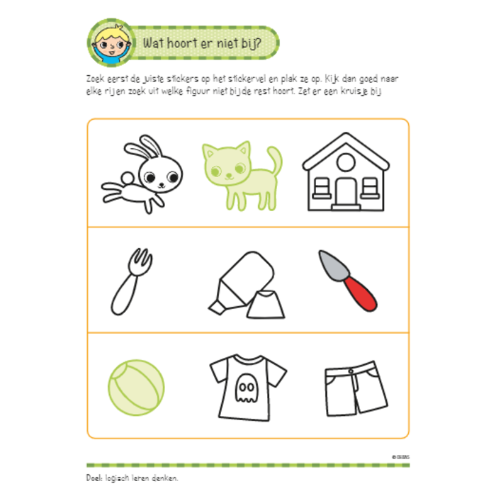 Deltas Oefenboek met stickers - allereerste oefenspelletjes (3-4 jaar)
