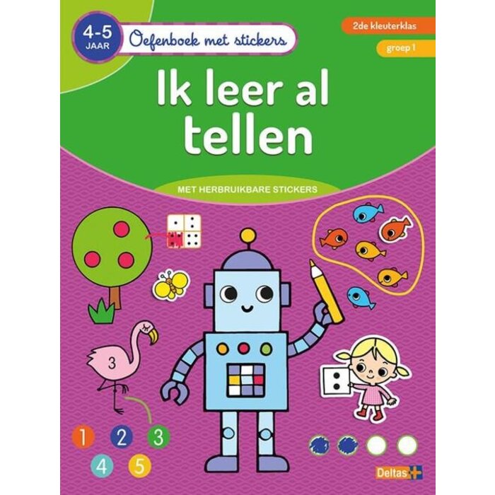 Deltas Oefenboek met stickers - ik leer al tellen (4-5 jaar)