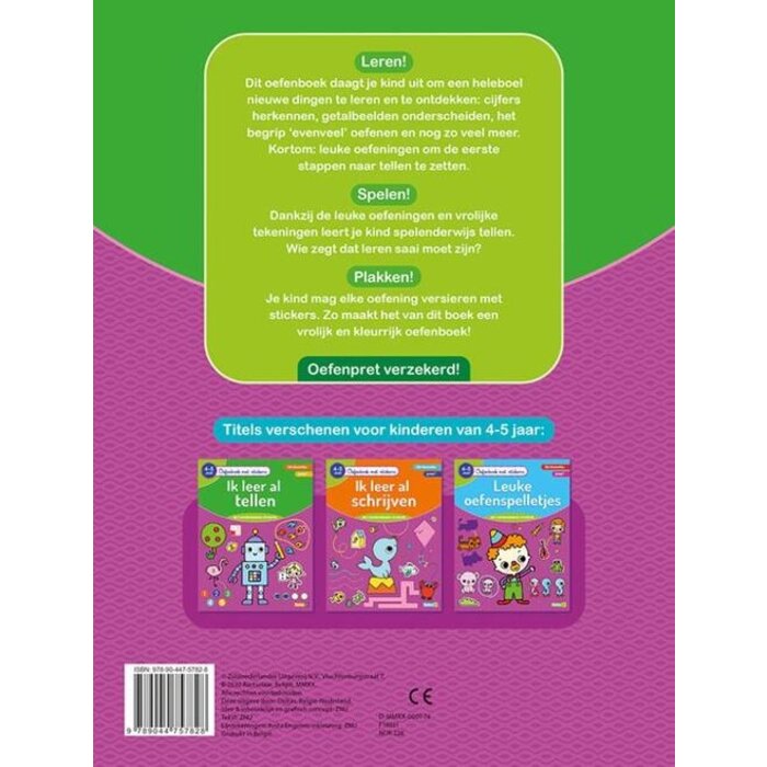 Deltas Oefenboek met stickers - ik leer al tellen (4-5 jaar)