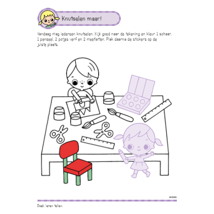 Deltas Oefenboek met stickers - ik leer al tellen (4-5 jaar)