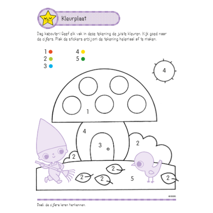 Deltas Oefenboek met stickers - ik leer al tellen (4-5 jaar)