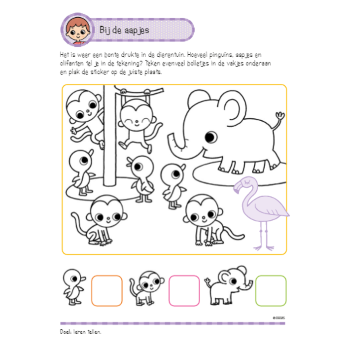 Deltas Oefenboek met stickers - ik leer al tellen (4-5 jaar)