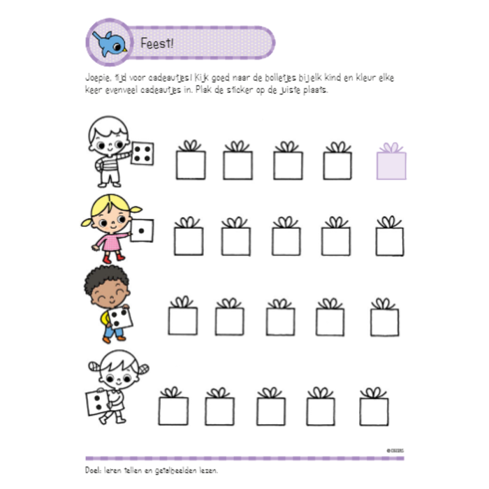 Deltas Oefenboek met stickers - ik leer al tellen (4-5 jaar)