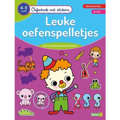 Deltas Oefenboek met stickers - leuke oefenspelletjes (4-5 jaar)