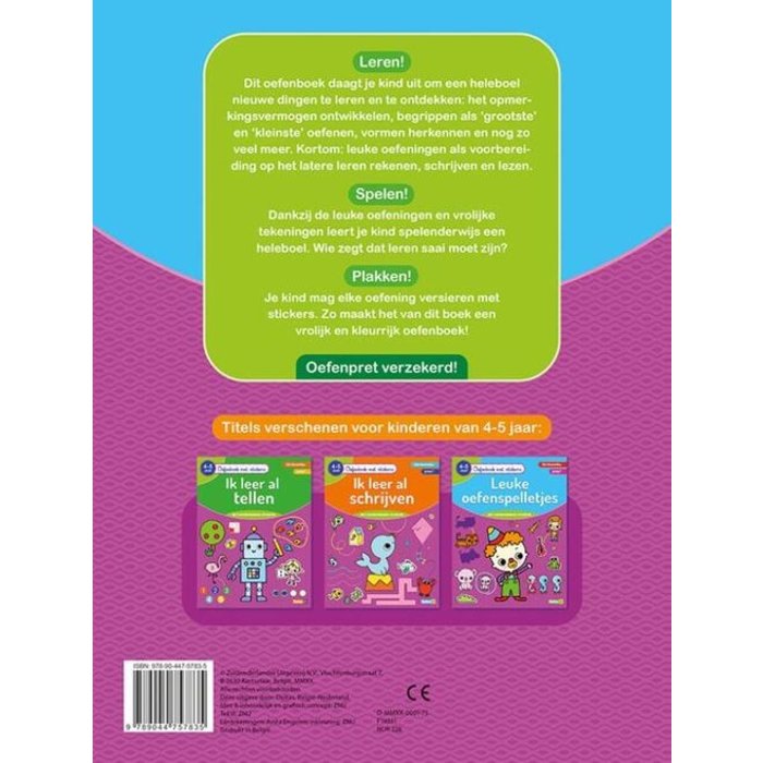 Deltas Oefenboek met stickers - leuke oefenspelletjes (4-5 jaar)