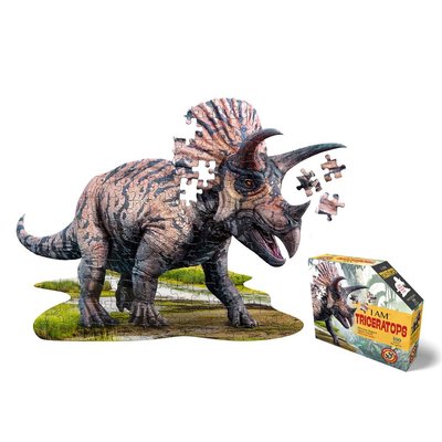 Madd Capp Ik ben puzzel - Triceratops - 100 stukjes, posterformaat