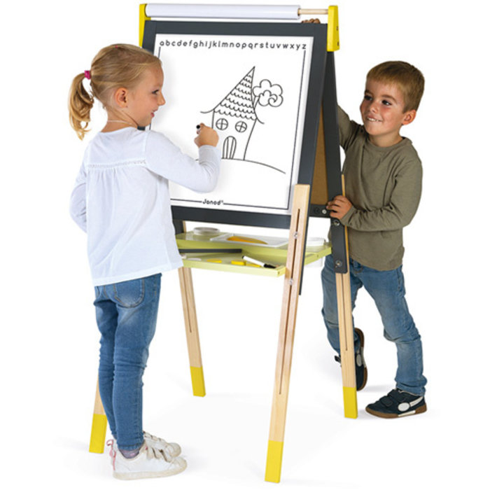 Janod Schoolbord - verstelbaar Grijs/Geel