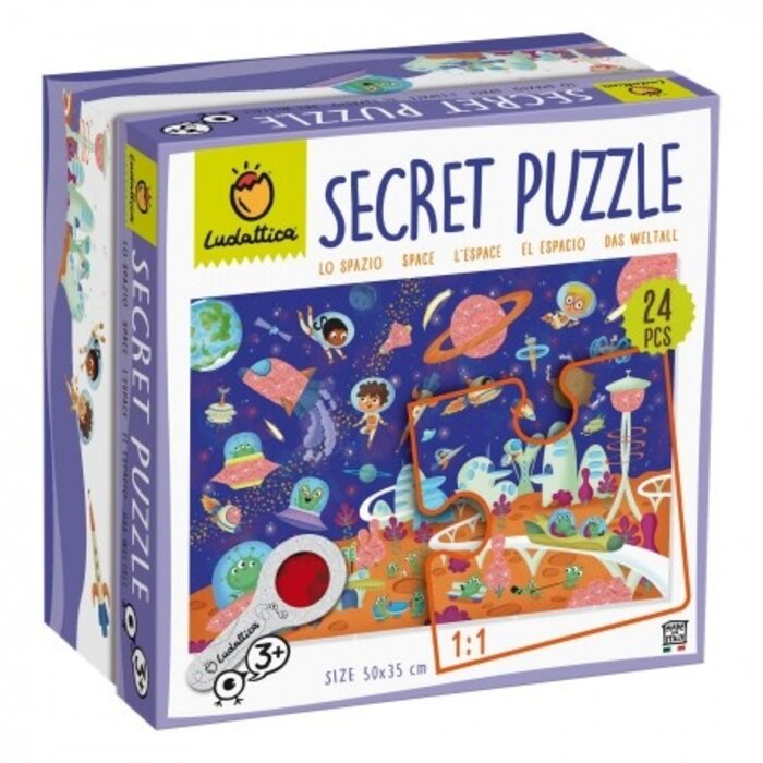 Ludattica Puzzel met geheimen - Ruimte (24 stukjes)