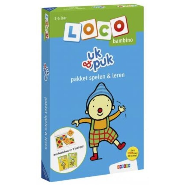 Loco Uk & Puk  pakket - basisdoos en 2 boekjes - spelen en leren (bambino)