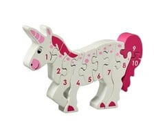 Lanka Kade Cijfer houten puzzel - 1 tot 10 Eenhoorn (10 stuks)