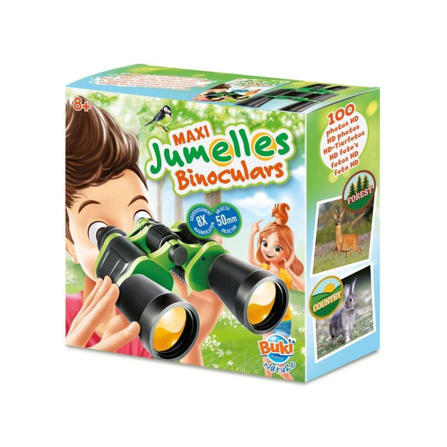 OSDUE Verrekijker voor kinderen, speelgoed, speelgoed, schokbestendig, voor jongens en meisjes van 3 tot 7 jaar, vogelobservatie, jagen, wandelen, verjaardagscadeaus (geel