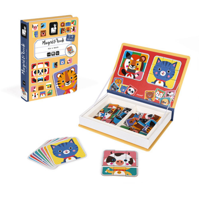 Janod Magnetibook - mix & match dieren
