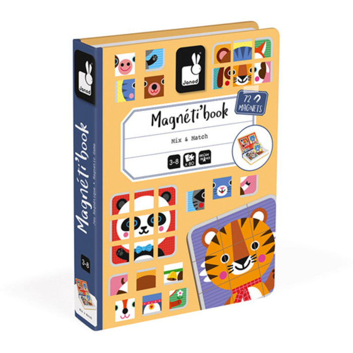 Janod Magnetibook - mix & match dieren