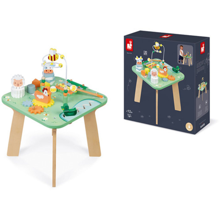 Janod Houten speelgoed  - activiteiten/speeltafel - de weide