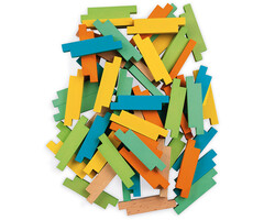 Janod Houten constructieblokken - 60 stuks