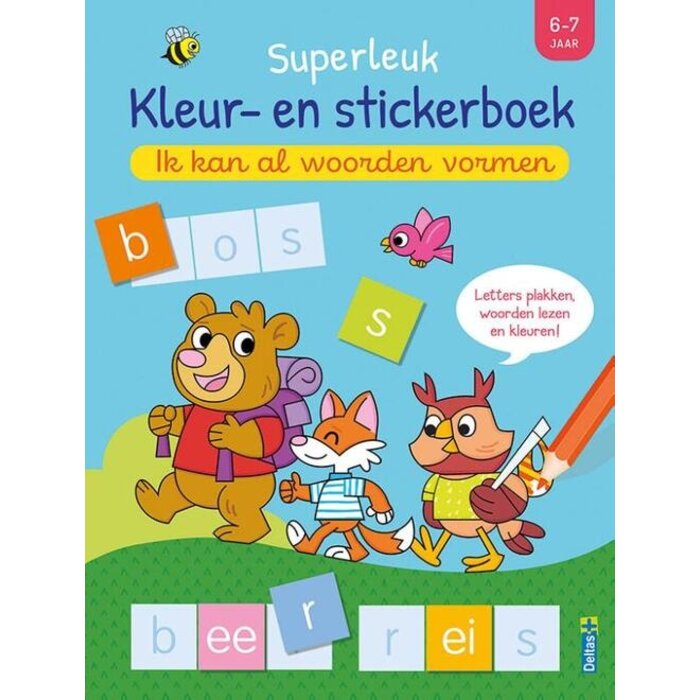 Deltas Superleuk kleur- en stickerboek - ik kan al woorden vormen (6-7 J.))