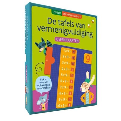 Deltas Oefenkaarten - de tafels van vermenigvuldiging (7-8 j.) 2de leerjaar