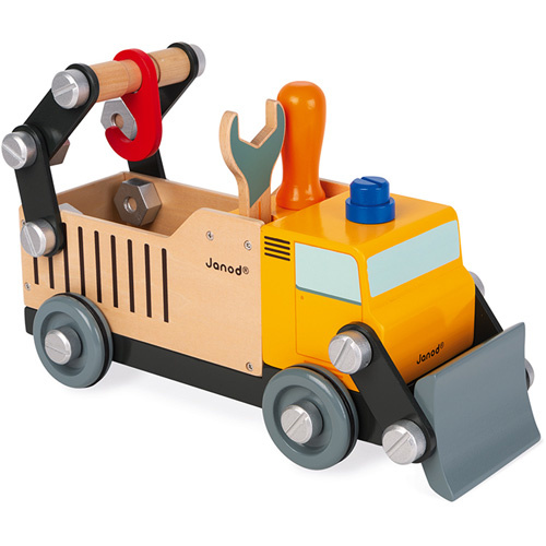 Luidruchtig magie Persoonlijk Janod, Houten speelgoed - Brico'kids - Vrachtwagen wegwerker, 3+ -  Educatief Speelgoed