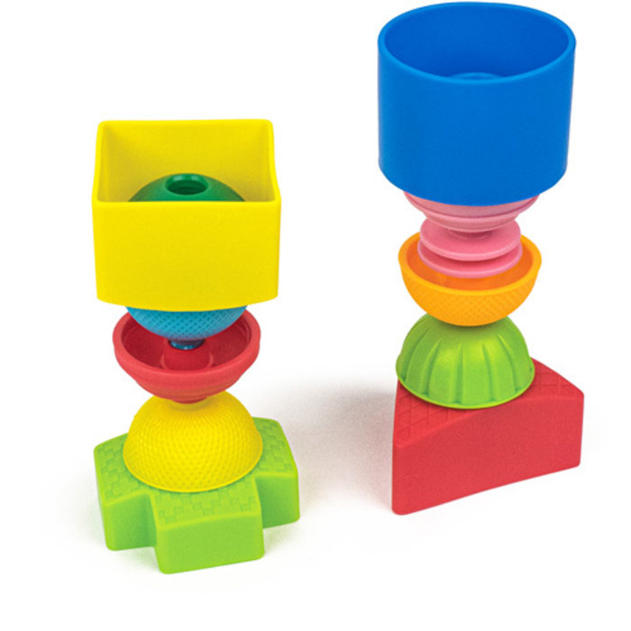 Lalaboom Vormen en educatieve kralen ( 12 stuks )