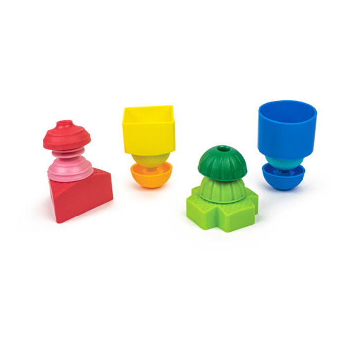 Lalaboom Vormen en educatieve kralen ( 12 stuks )