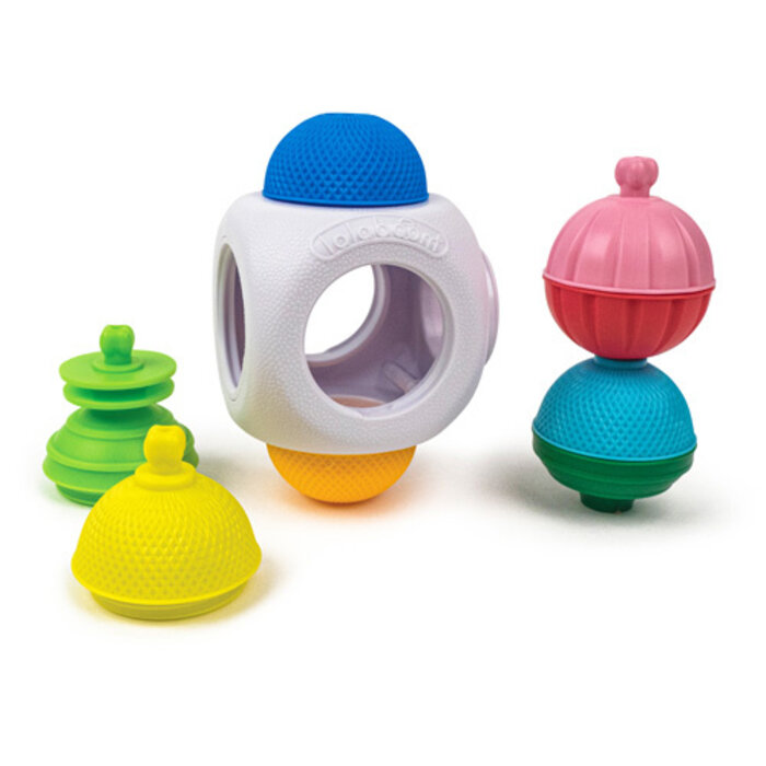 Lalaboom Mini kubus met educatieve kralen ( 9 stuks )
