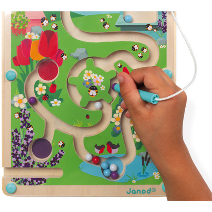Janod Houten behendigheidsspel - magnetisch doolhof, Bijenkorf