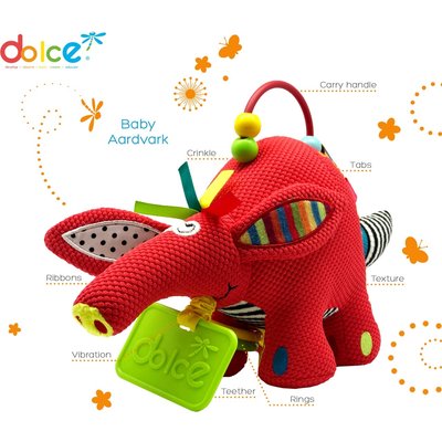 Dolce baby aardvarken Archie- activiteitenknuffel