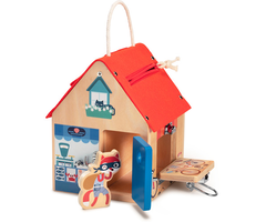 Lilliputiens Houten huis met sloten (grendelhuis)