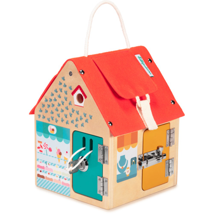 Lilliputiens Houten huis met sloten (grendelhuis)