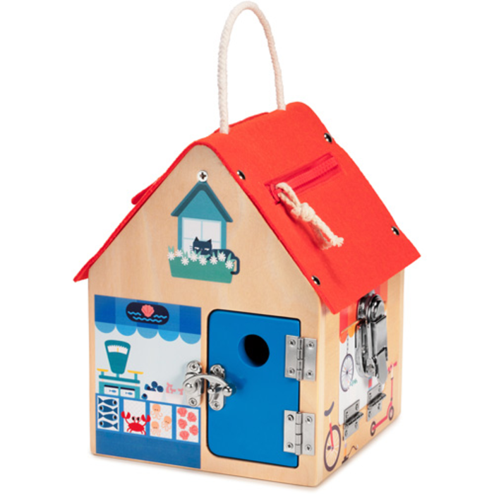 Lilliputiens Houten huis met sloten (grendelhuis)