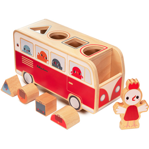 gevolg alarm aftrekken Lilliputiens, houten vormensorteerder - Paulette bus, peuter, kleuter -  Educatief Speelgoed