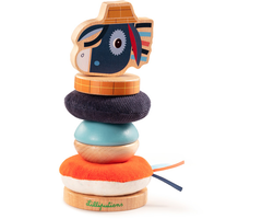 Lilliputiens Houten en stoffen stapelpiramide - Ignace