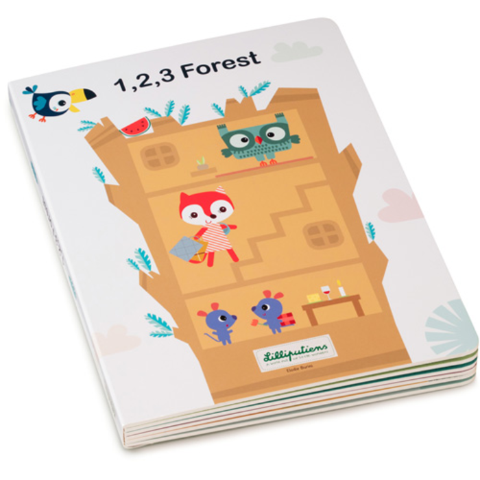 Lilliputiens Kartonnen, mijn eerste puzzelboek - 1,2,3 bos