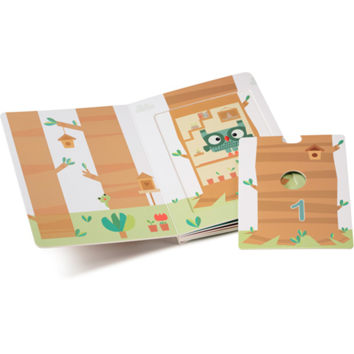 Lilliputiens Kartonnen, mijn eerste puzzelboek - 1,2,3 bos