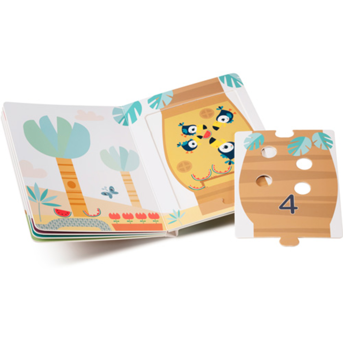 Lilliputiens Kartonnen, mijn eerste puzzelboek - 1,2,3 bos
