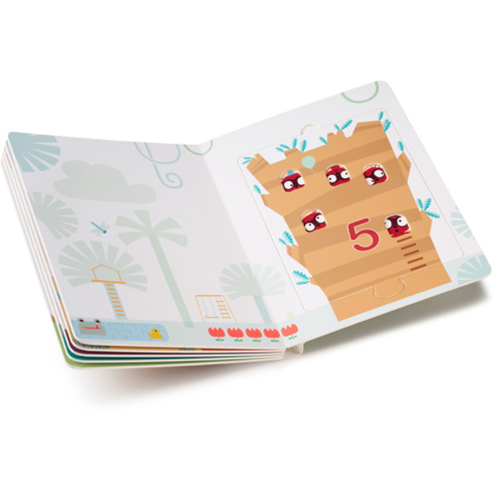 Lilliputiens Kartonnen, mijn eerste puzzelboek - 1,2,3 bos