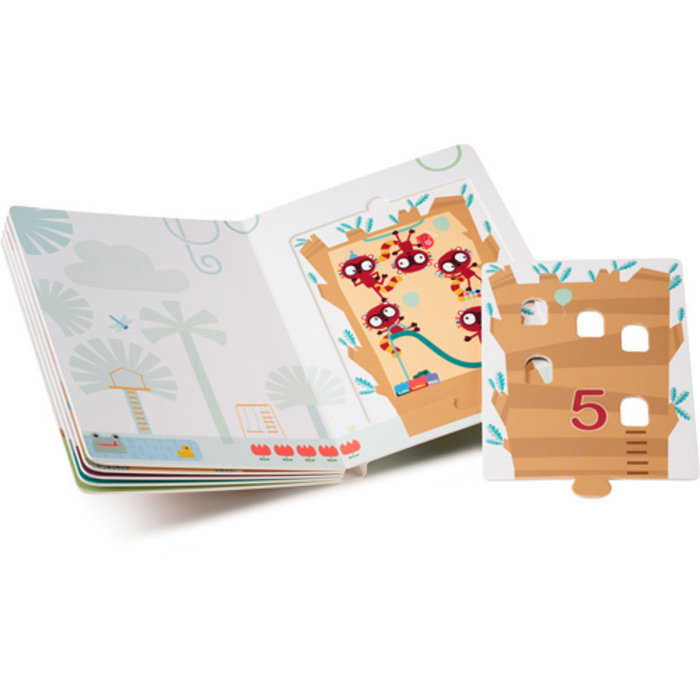 Lilliputiens Kartonnen, mijn eerste puzzelboek - 1,2,3 bos