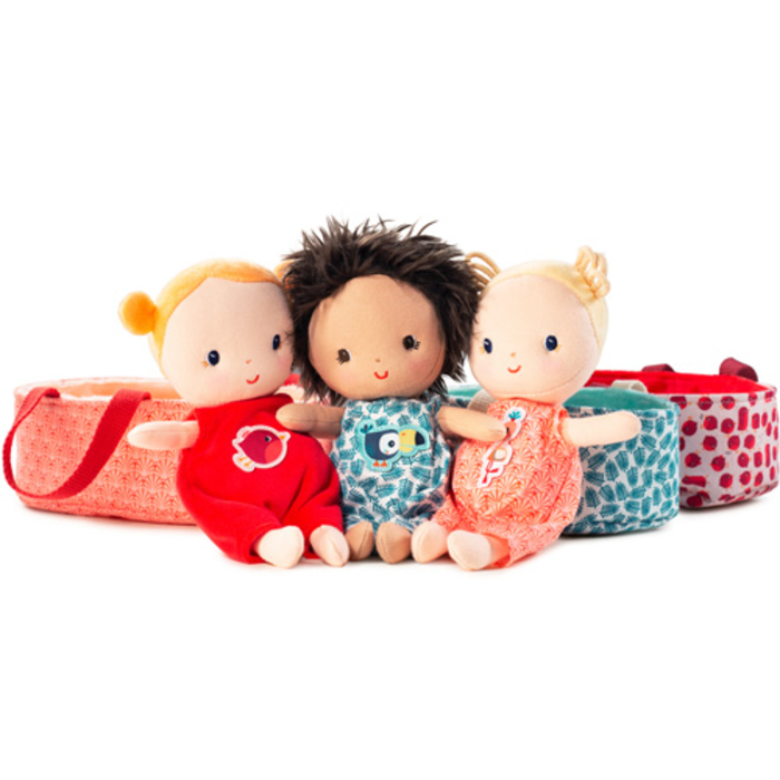 Lilliputiens Stoffen pop met mandje - Ari