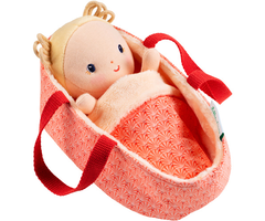 Lilliputiens Stoffen pop met mandje - Anais