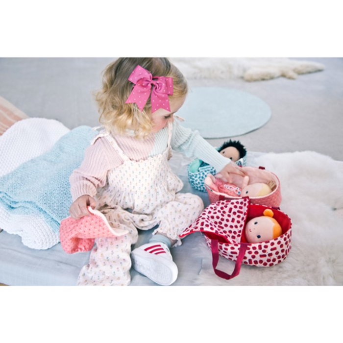 Lilliputiens Stoffen pop met mandje - Anais