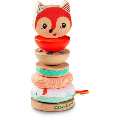 Lilliputiens Houten en stoffen stapelpiramide - Alice