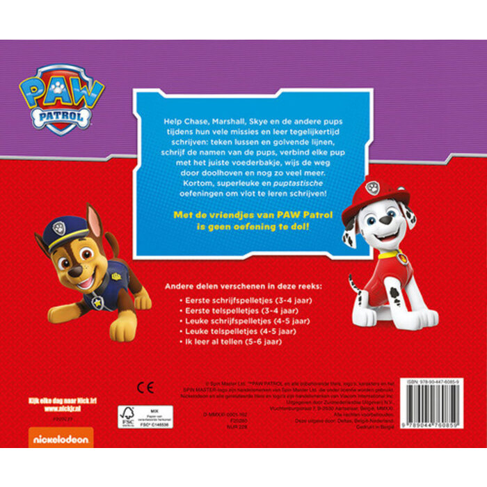 Deltas - Paw Patrol Paw Patrol - ik leer al schrijven (5-6 j)