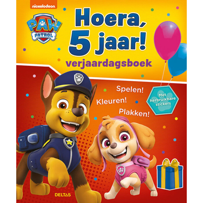 Deltas - Paw Patrol Verjaardagsboek - Paw Patrol Hoera, 5 jaar