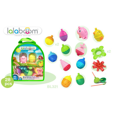 Lalaboom Educatieve kralen - boerderij (28 stuks)
