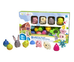 Lalaboom Educatieve kralen en accessoires - boerderij (41 stuks) 4 dieren