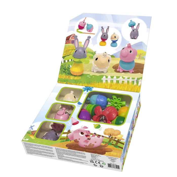 Lalaboom Educatieve kralen - boerderij cadeaudoos (25 stuks)