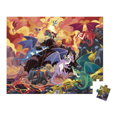 Janod Puzzel - Vurige draken (54 stukjes)