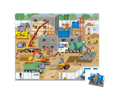 Janod Puzzelkoffer - op de Bouwplaats (36 stukjes)